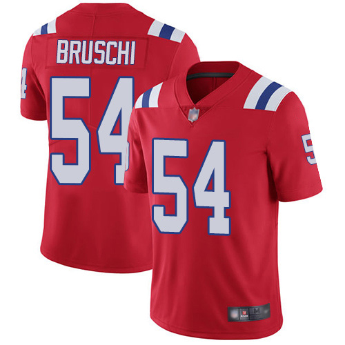 Men's New England Patriots #54 Tedy Bruschi Red Limited Stitched NFL Jersey
